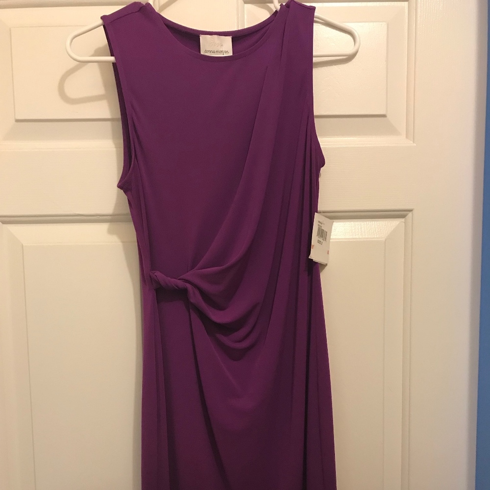 Purple Sleeveless Sheath Dress